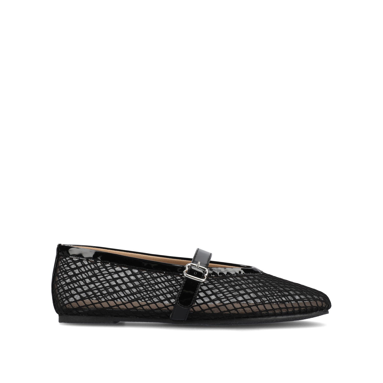 CASHA MARY JANE FLATS IN MESH - Black Mesh