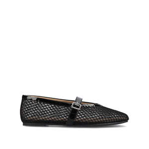 CASHA MARY JANE FLATS IN MESH - Black Mesh