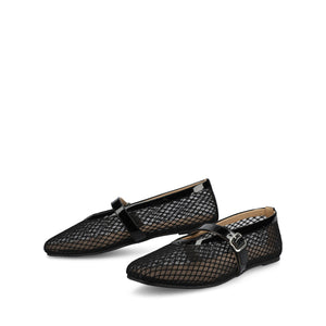 CASHA MARY JANE FLATS IN MESH - Black Mesh