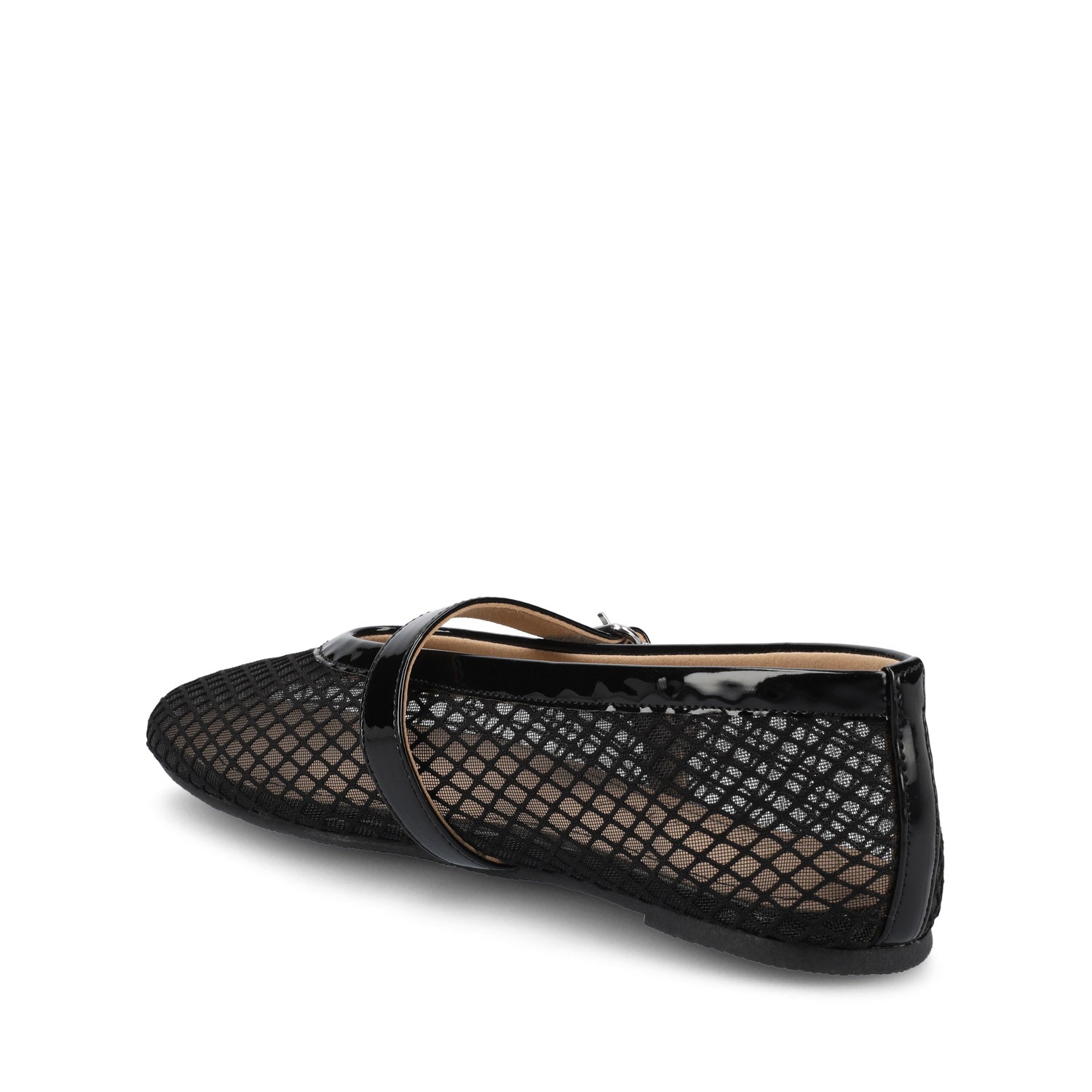 CASHA MARY JANE FLATS IN MESH - Black Mesh
