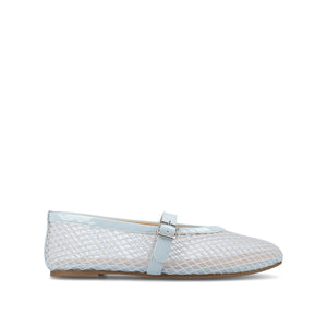 CASHA MARY JANE FLATS IN MESH - Light Blue Mesh