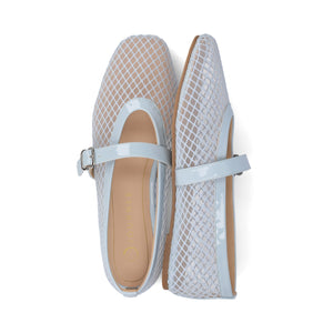 CASHA MARY JANE FLATS IN MESH - Light Blue Mesh