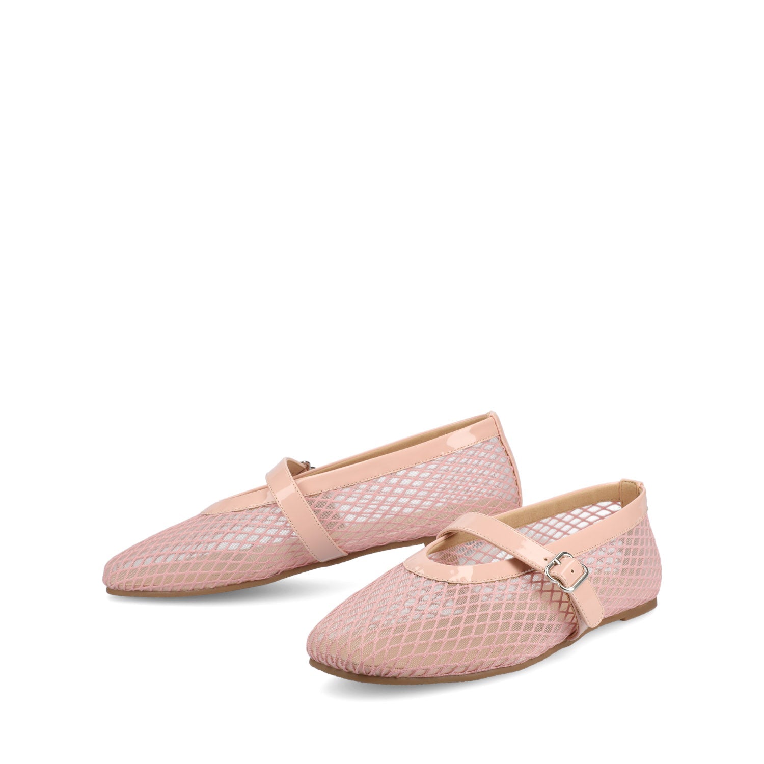 CASHA MARY JANE FLATS IN MESH - Pink Mesh