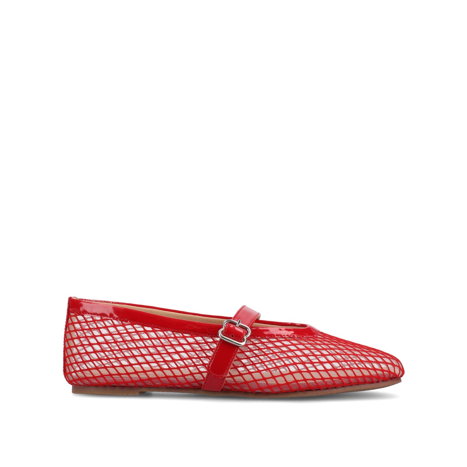 CASHA MARY JANE FLATS IN MESH - Red Mesh