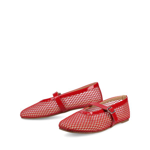 CASHA MARY JANE FLATS IN MESH - Red Mesh