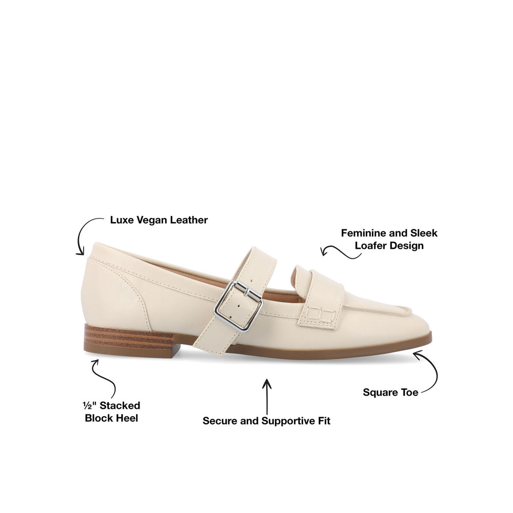 CASPIAN SQUARE TOE LOAFER IN FAUX LEATHER