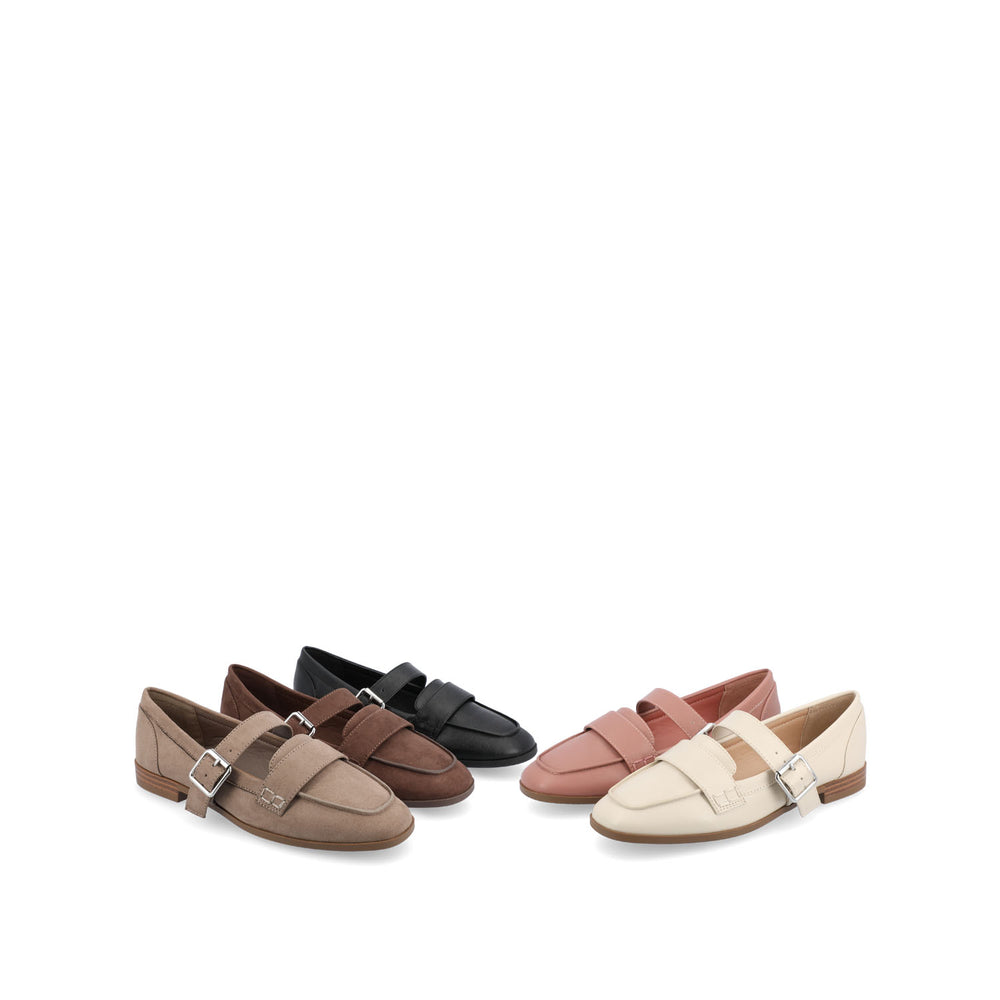 CASPIAN SQUARE TOE LOAFER IN FAUX LEATHER