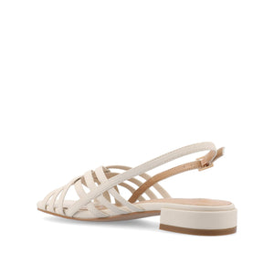 CASSANDRA STRAPPY SANDALS - Bone PU