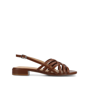 CASSANDRA STRAPPY SANDALS - Brown PU