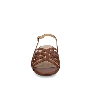 CASSANDRA STRAPPY SANDALS - Brown PU