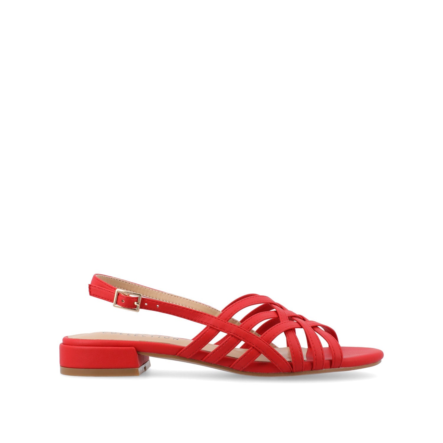 CASSANDRA STRAPPY SANDALS - Red PU