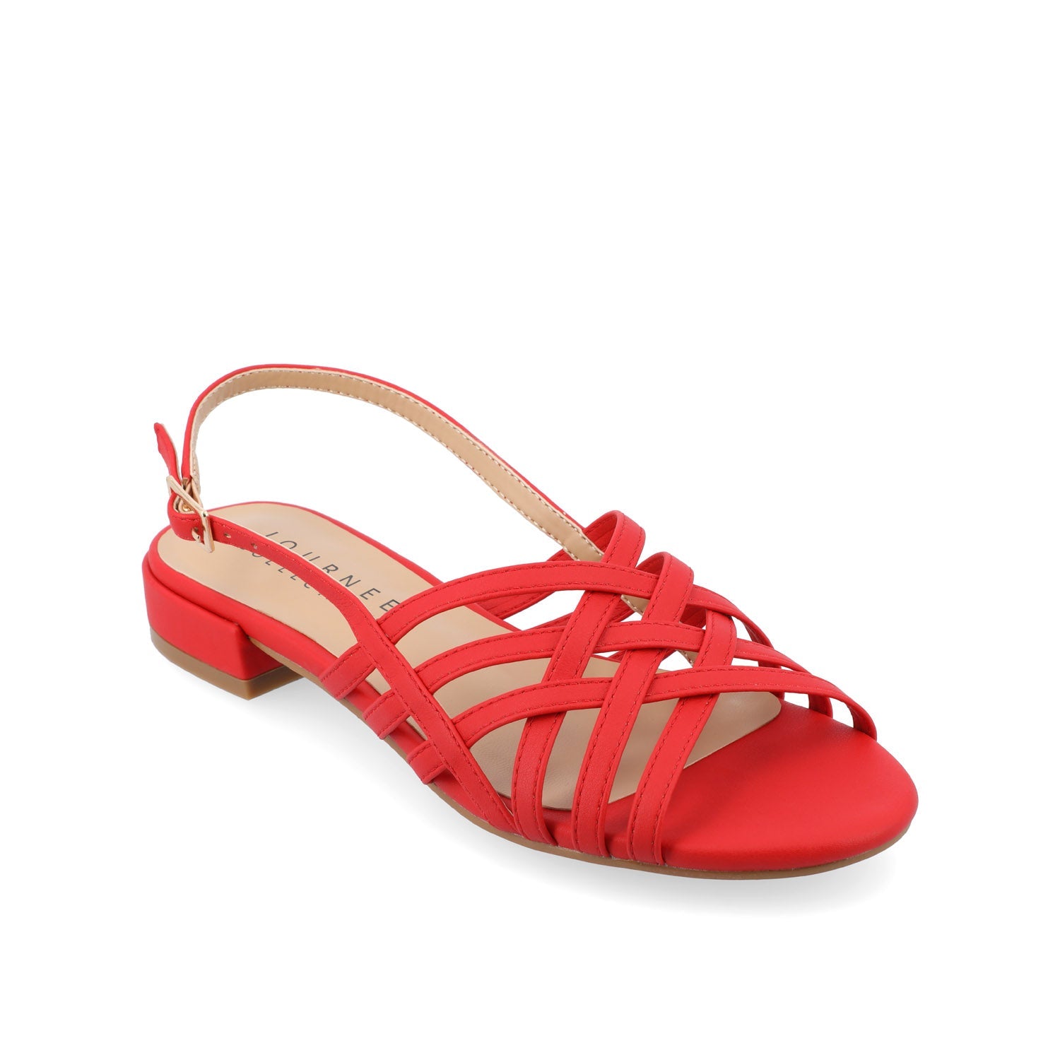CASSANDRA STRAPPY SANDALS - Red PU