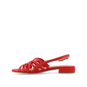 CASSANDRA STRAPPY SANDALS - Red PU
