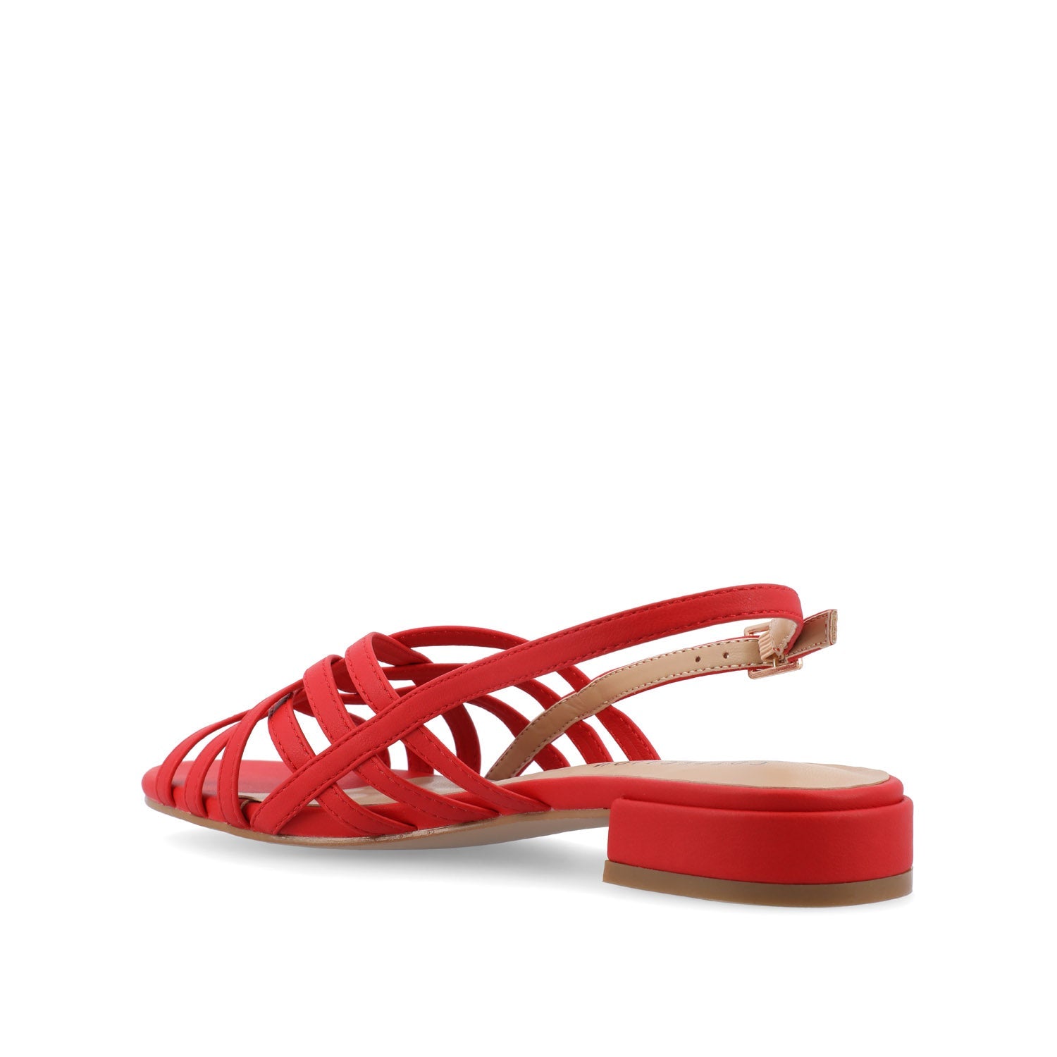CASSANDRA STRAPPY SANDALS - Red PU