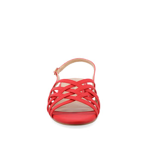 CASSANDRA STRAPPY SANDALS - Red PU