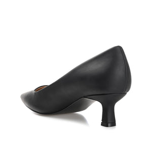 CELICA KITTEN HEELS IN VEGAN LEATHER - Black Patent