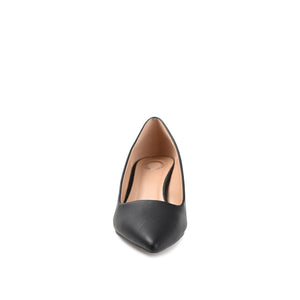 CELICA KITTEN HEELS IN VEGAN LEATHER - Black PU