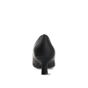 CELICA KITTEN HEELS IN VEGAN LEATHER - Black PU