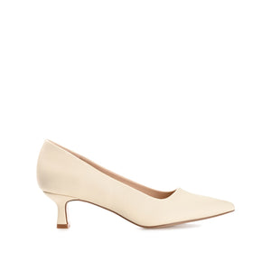 CELICA KITTEN HEELS IN VEGAN LEATHER - Beige PU