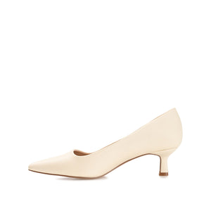 CELICA KITTEN HEELS IN VEGAN LEATHER - Beige PU
