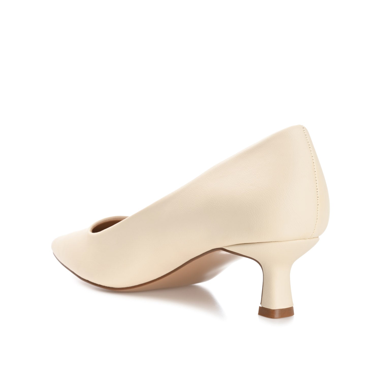 CELICA POINTED TOE KITTEN HEELS IN WIDE - Beige PU