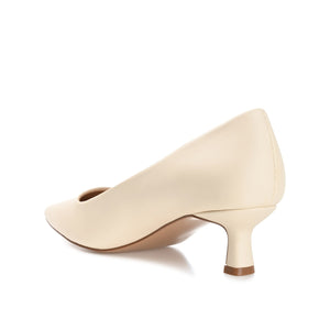 CELICA KITTEN HEELS IN VEGAN LEATHER - Beige PU