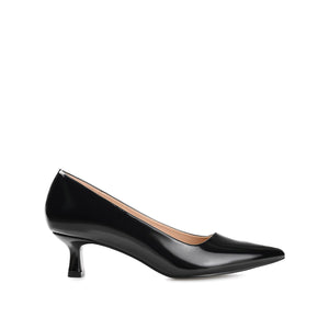 CELICA POINTED TOE KITTEN HEELS IN WIDE - Black Patent