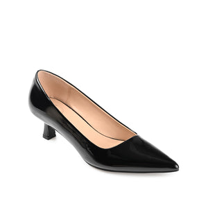 CELICA POINTED TOE KITTEN HEELS IN WIDE - Black Patent