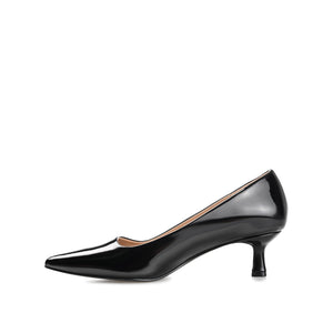 CELICA POINTED TOE KITTEN HEELS IN WIDE - Black Patent
