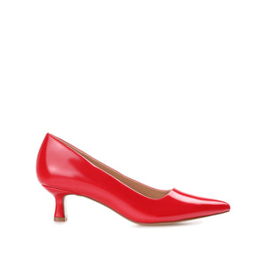 CELICA POINTED TOE KITTEN HEELS IN WIDE - Red Patent