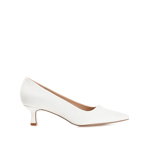 CELICA KITTEN HEELS IN VEGAN LEATHER - White PU