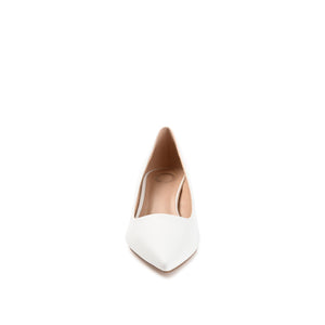 CELICA KITTEN HEELS IN VEGAN LEATHER - White PU