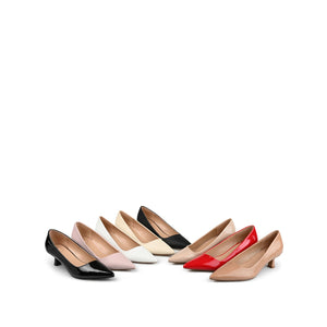 CELICA KITTEN HEELS IN VEGAN LEATHER - Red Patent