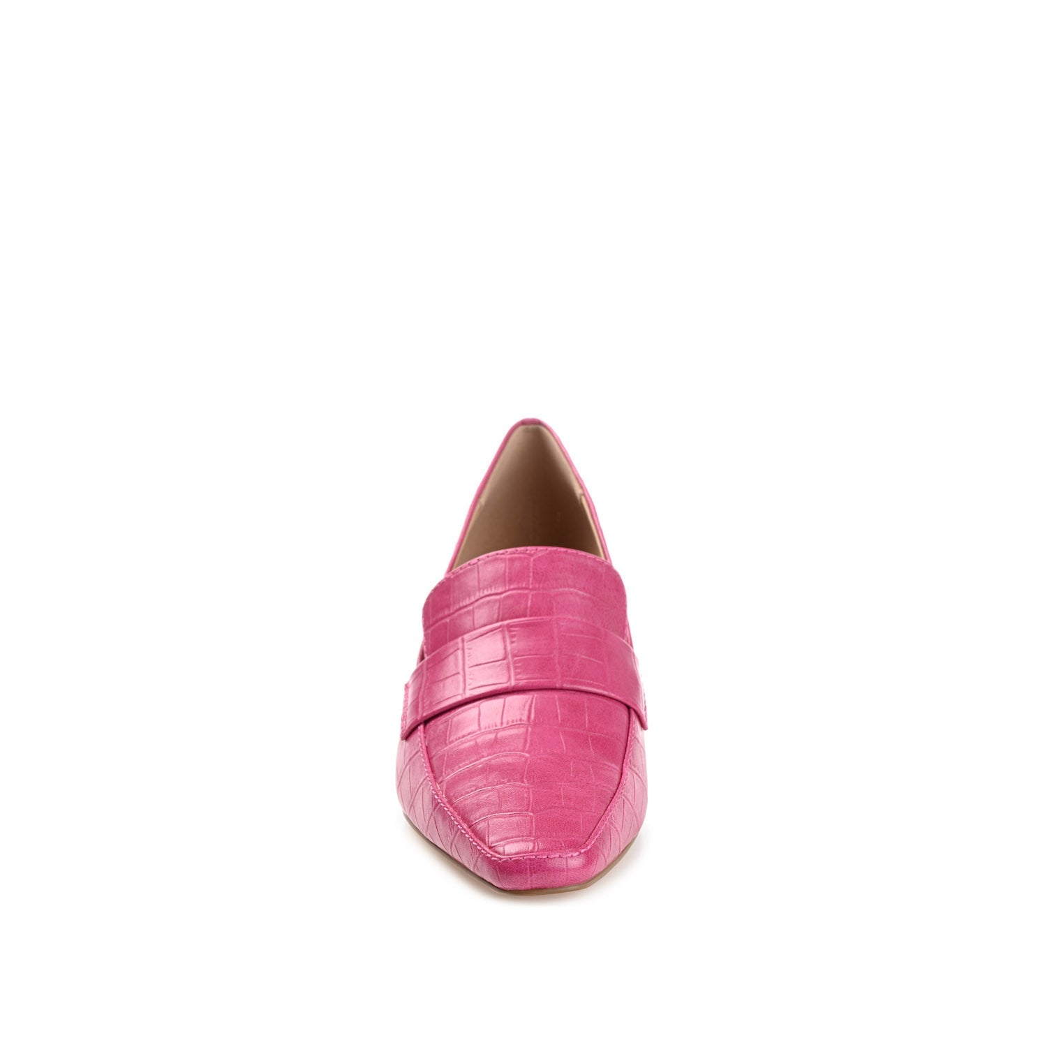 CELINA KITTEN HEEL LOAFERS IN WIDE - Fuchsia