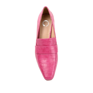 CELINA KITTEN HEEL LOAFERS IN WIDE - Fuchsia