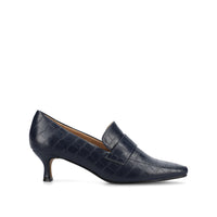 CELINA KITTEN LOAFER HEELS IN CROCO STATEMENT