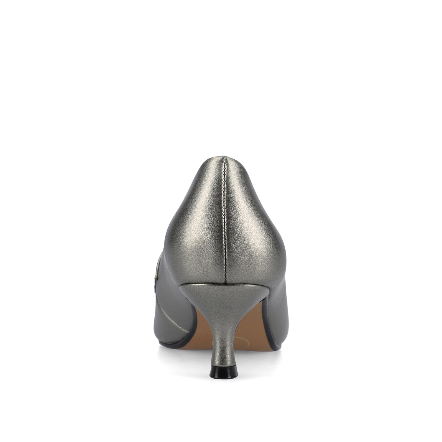 CELINA KITTEN LOAFER HEELS IN CROCO STATEMENT - Pewter