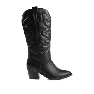 CHANTRY COWGIRL BOOTS IN FAUX LEATHER