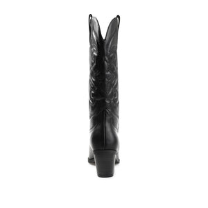 CHANTRY COWGIRL VEGAN LEATHER BOOTS IN WIDE CALF