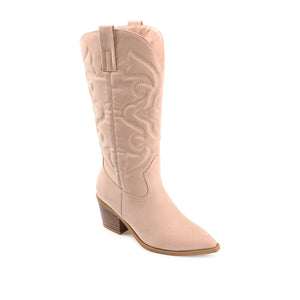 CHANTRY COWGIRL VEGAN LEATHER BOOTS IN WIDE CALF
