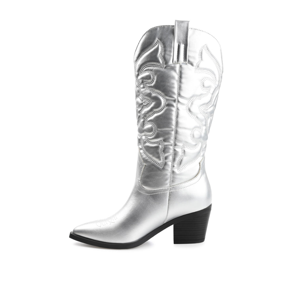 CHANTRY COWGIRL BOOTS IN FAUX LEATHER