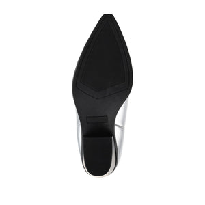 CHANTRY COWGIRL BOOTS IN VEGAN LEATHER - Silver PU