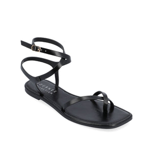 CHARRA MULTI STRAP SANDALS IN PATENT - Black