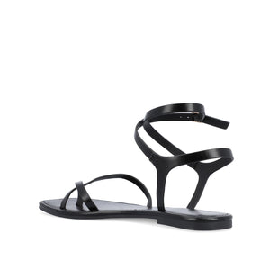 CHARRA MULTI STRAP SANDALS IN PATENT - Black