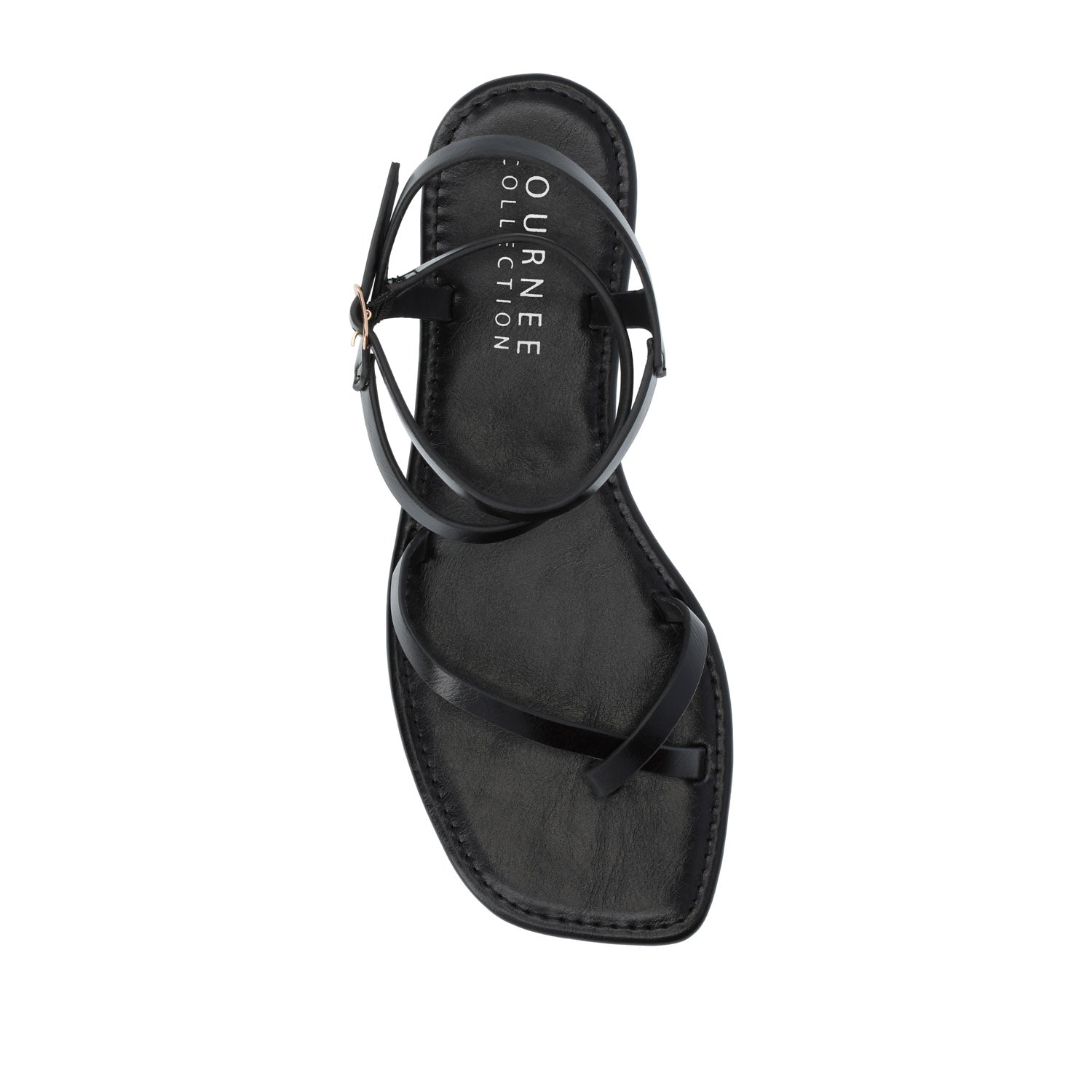 CHARRA MULTI STRAP SANDALS IN PATENT - Black