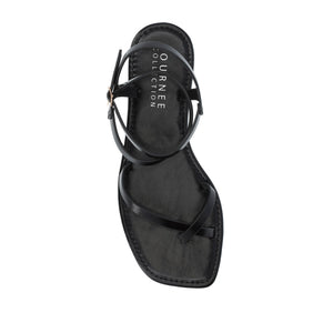 CHARRA MULTI STRAP SANDALS IN PATENT - Black