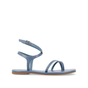 CHARRA MULTI STRAP SANDALS IN PATENT - Blue