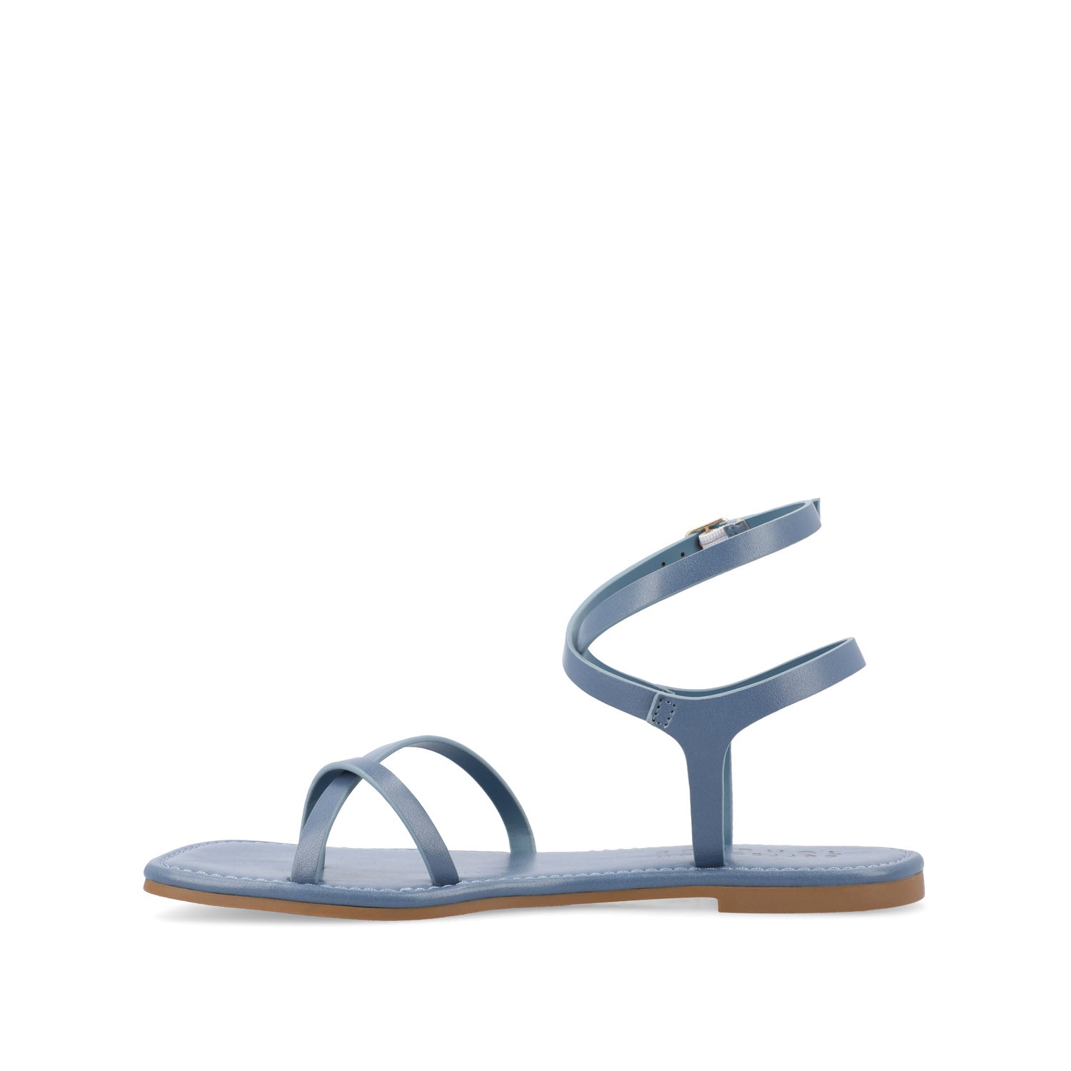 CHARRA MULTI STRAP SANDALS IN PATENT - Blue