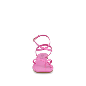 CHARRA MULTI STRAP SANDALS IN PATENT - Fuchsia