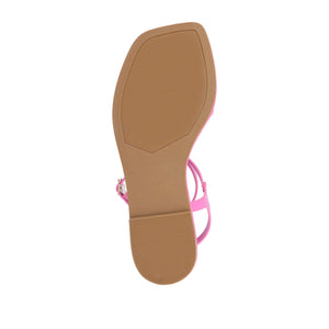CHARRA MULTI STRAP SANDALS IN PATENT - Fuchsia